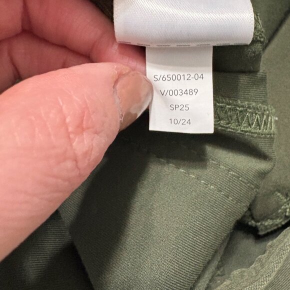 Athleta Skyline High Rise Barrel Leg Pant Aspen Olive-sz 14 Petite - Picture 10 of 12